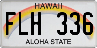 HI license plate FLH336