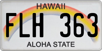 HI license plate FLH363