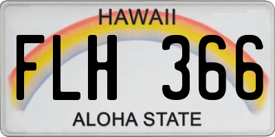 HI license plate FLH366