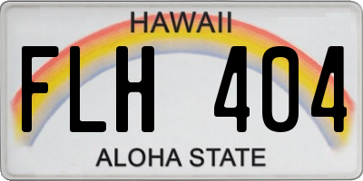 HI license plate FLH404