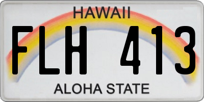 HI license plate FLH413