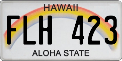 HI license plate FLH423