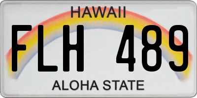 HI license plate FLH489