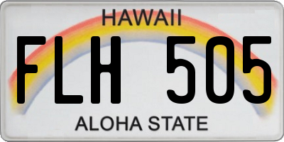 HI license plate FLH505