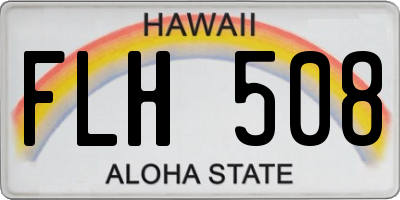 HI license plate FLH508