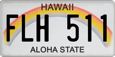 HI license plate FLH511