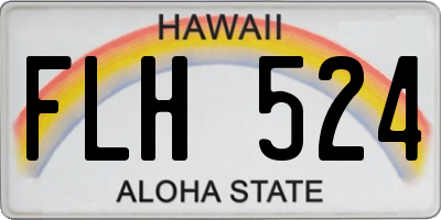 HI license plate FLH524
