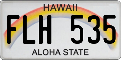 HI license plate FLH535