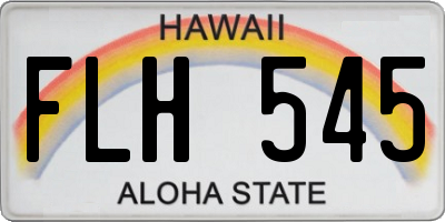 HI license plate FLH545