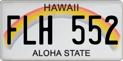HI license plate FLH552