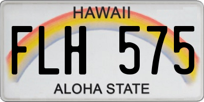 HI license plate FLH575