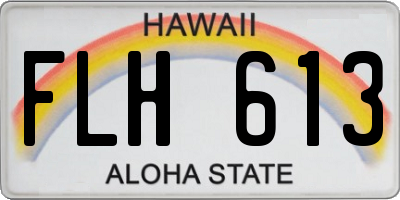 HI license plate FLH613