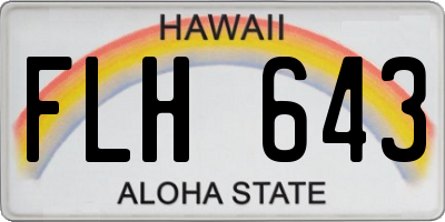 HI license plate FLH643