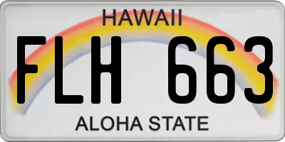 HI license plate FLH663