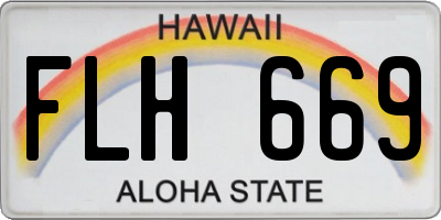 HI license plate FLH669
