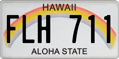 HI license plate FLH711