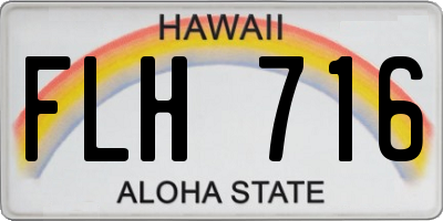 HI license plate FLH716