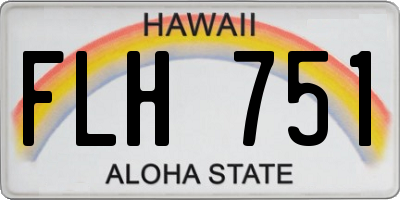 HI license plate FLH751