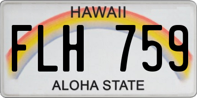 HI license plate FLH759
