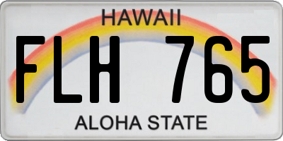 HI license plate FLH765