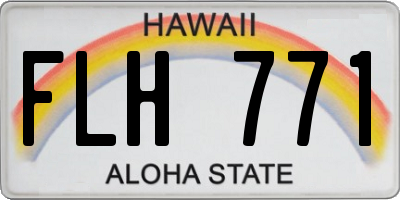 HI license plate FLH771