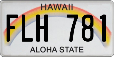 HI license plate FLH781