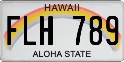 HI license plate FLH789