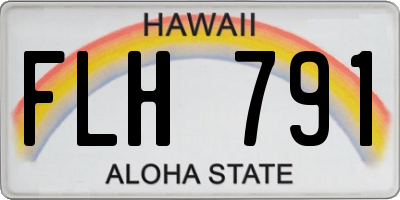 HI license plate FLH791