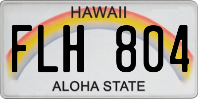 HI license plate FLH804