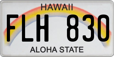 HI license plate FLH830