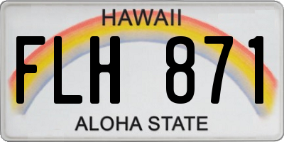 HI license plate FLH871