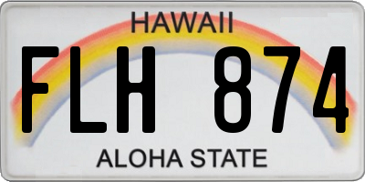 HI license plate FLH874