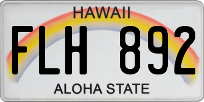 HI license plate FLH892
