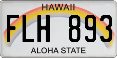 HI license plate FLH893