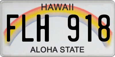 HI license plate FLH918