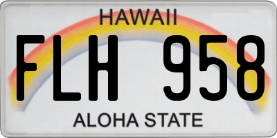 HI license plate FLH958