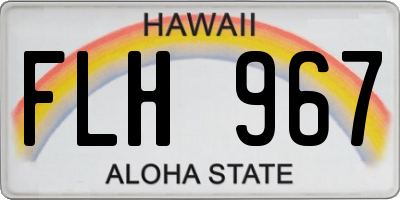 HI license plate FLH967