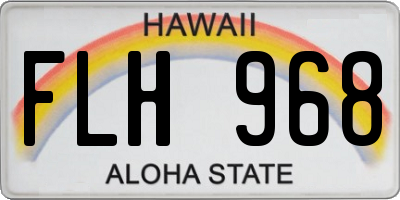HI license plate FLH968