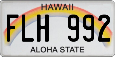 HI license plate FLH992