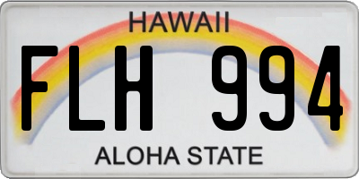 HI license plate FLH994