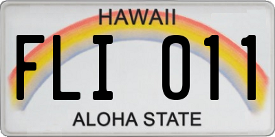 HI license plate FLI011
