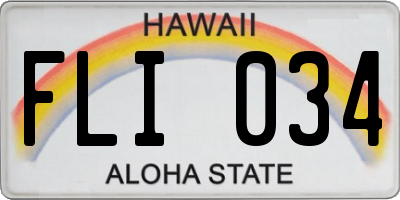HI license plate FLI034