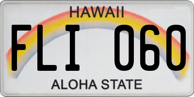 HI license plate FLI060