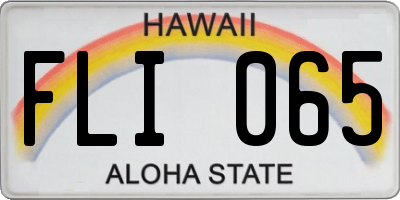 HI license plate FLI065