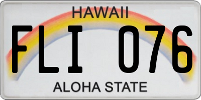 HI license plate FLI076