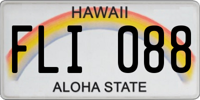 HI license plate FLI088
