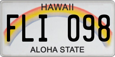 HI license plate FLI098
