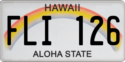 HI license plate FLI126