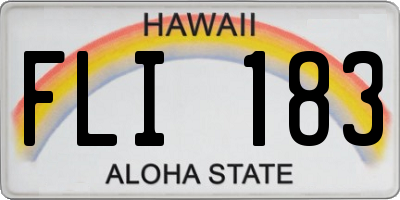 HI license plate FLI183