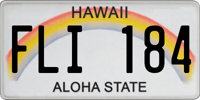 HI license plate FLI184